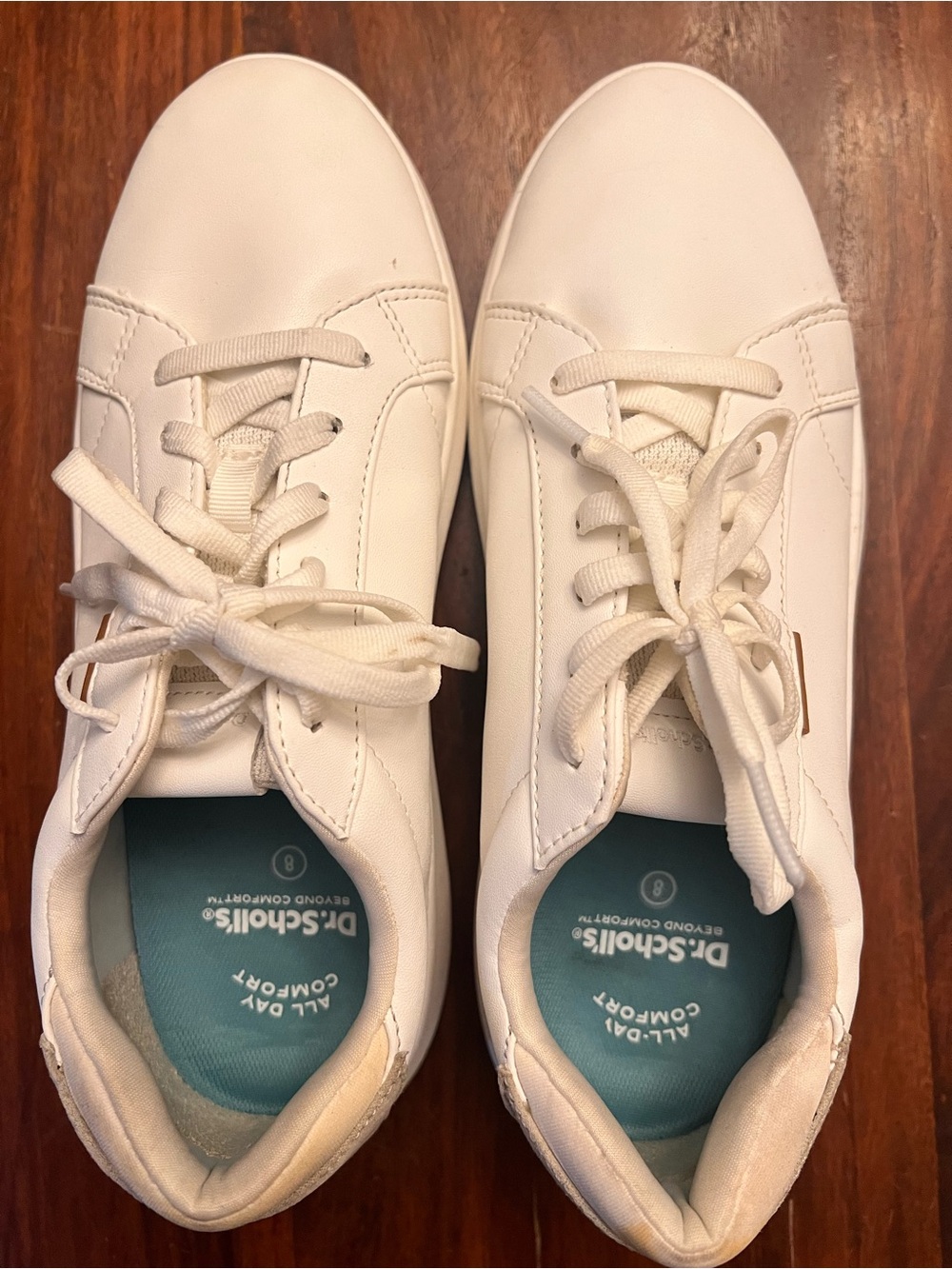 Dr. Scholl's Women's White Lace-Up Comfort Sneakers